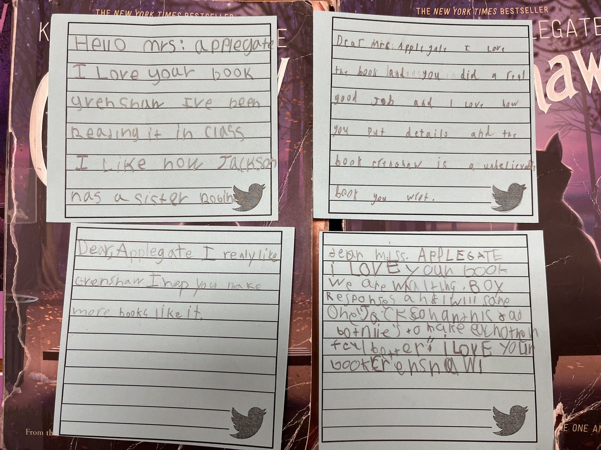 ZHEbuzz's tweet photo. Itβs that time of the year again when 3rd grade does book clubs with @kaaauthor βs #crenshaw!#kidlit #bookclub #reading @HutsellHornets #bluebonnetbooks @TBABooks Here are written tweets from the students! https://t.co/r2GTq0gDDi