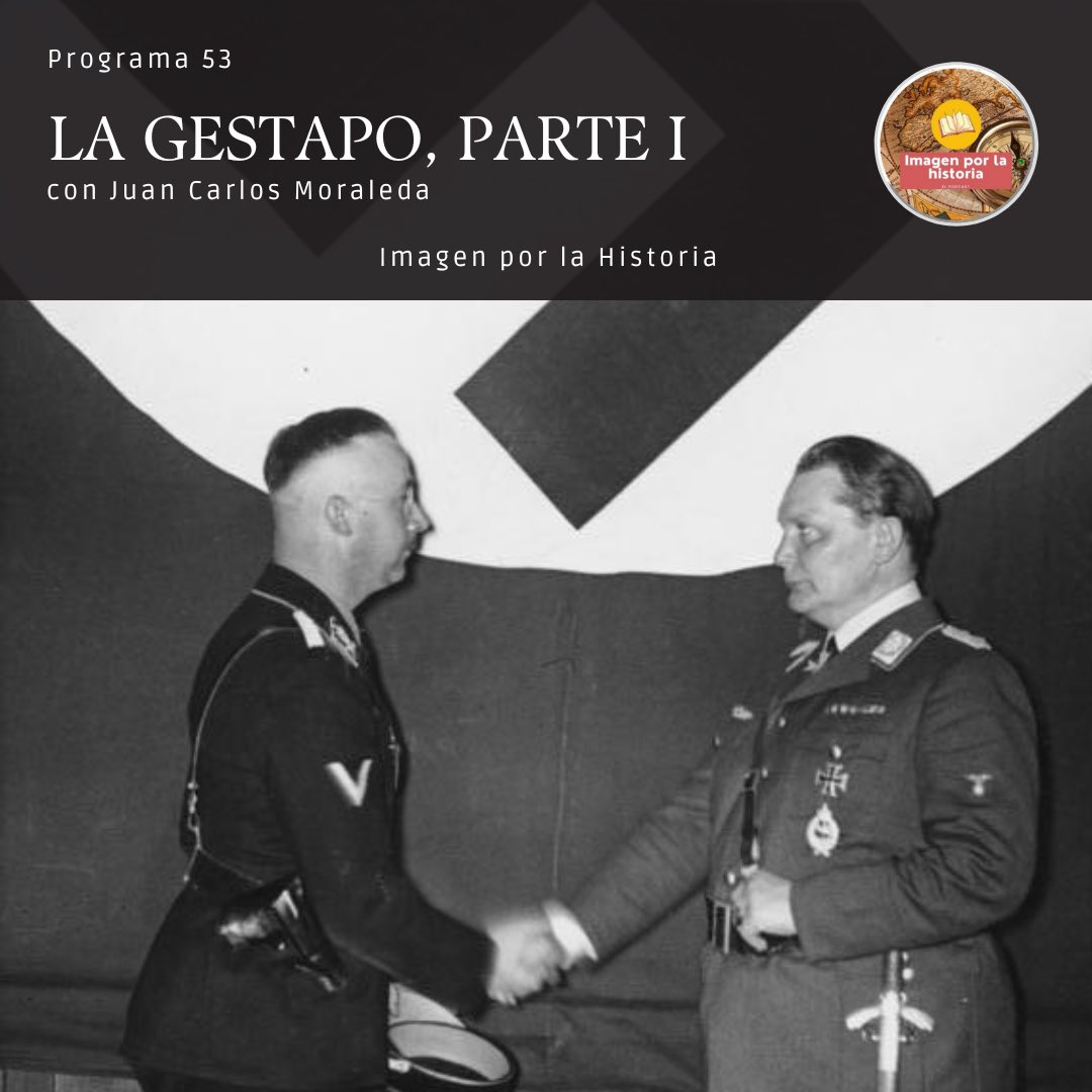 ImagenxlaHistor's tweet photo. Ya está disponible un nuevo programa del podcast. En esta ocasión junto con @jcarmoraleda hablamos sobre la terrible policia secreta nazi, la Gestapo. #podcast #espias #historia #IIGM  

Podcast 👉👉👉👉 https://t.co/TaP5QH823b https://t.co/gdT1UVfzVB