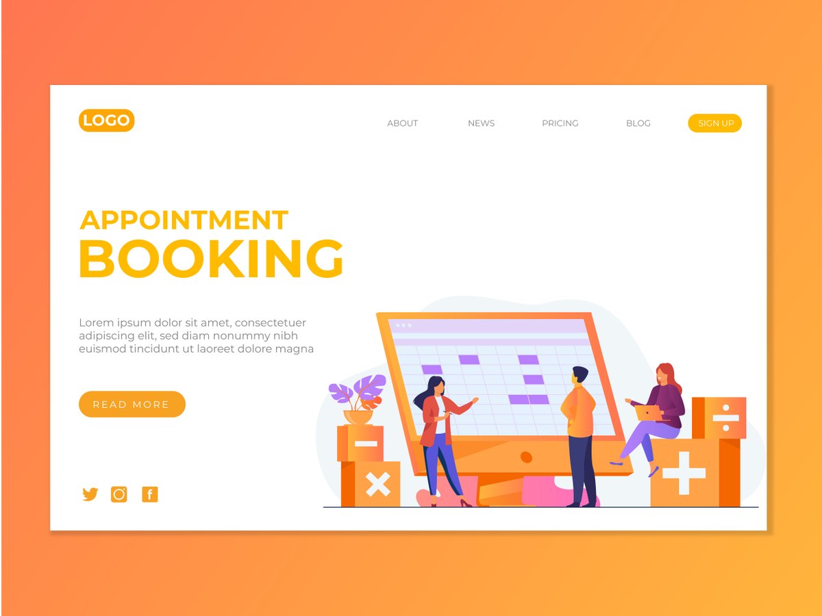 helloshoaib313's tweet photo. Modern Appointment Booking Landing Page Design by Shoaib  Ahmad https://t.co/fhmAGD1aMd 

#ShehnaazGill #BadeAchheLagteHain2 #LGBT #PriyAnkit #JUNGKOOK #Oscars2023 #viral #ASTRO #PathaanReview #Pathaan #ShahRukhKhan𓀠 #DeepikaPadukone #Yvonne https://t.co/GTCWYuKVEm