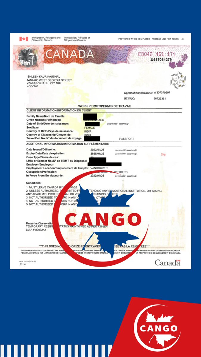 If you want to come and work in #Canada, we are here to help. 

We have had thousands of approved #workpermit cases. So we are experts at this process. We build your case so that it will likely result in a successful outcome.

Get in touch:
+1-778-713-8040 (WhatsApp)