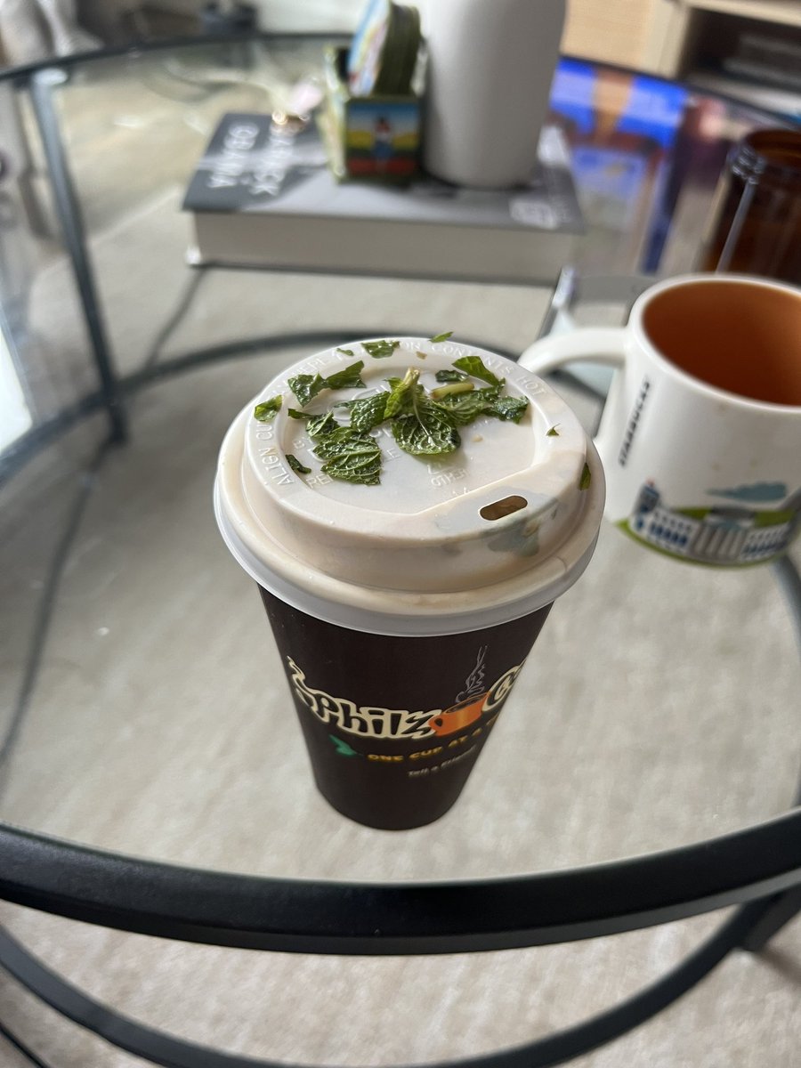 are you normal or does your cup look like this after drinking a mint mojito from <a href="/PhilzCoffee/">Philz Coffee</a>