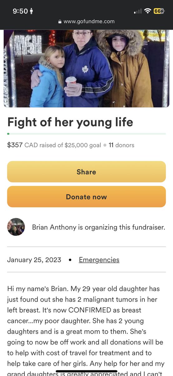 TW : cancer 

Help out a family friend?? I don’t have funds to donate but figured I’d share in hopes of help gofund.me/f5214413