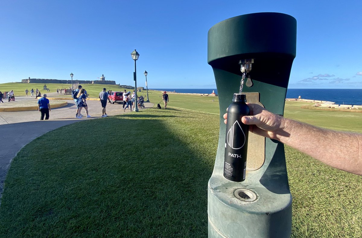 mom4h2o's tweet image. Refilled my @drinkpathwater bottle in front of the @US_NPS El Morro Fort in Puerto Rico! Great buy @SanDiegoAirport! Love public FREE Water Refill stations! #ReFillit