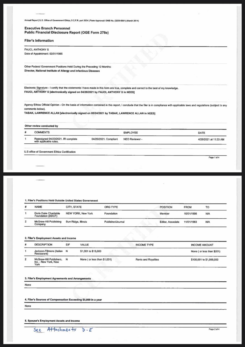 mommaleo's tweet image. #RawData Anthony Fauci financial disclosures. 178 pages marshall.senate.gov/wp-content/upl…
