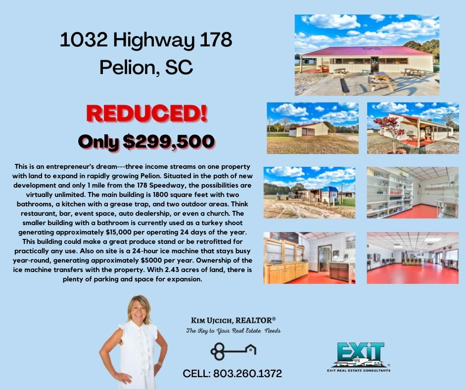 KimUjcich's tweet photo. This is a great commercial opportunity in Lexington County, South Carolina. Endless possibilities!! Call me for a private showing. Kim Ujcich, REALTOR®
803-260-1372  EXIT Real Estate Consultants.
#realestate #opportunity #commercialinvestment #lexingtonsc https://t.co/6ThBnQMCL4