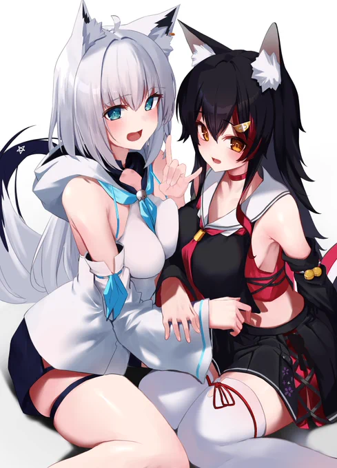 フブミオはいいぞ#絵フブキ #みおーん絵 
