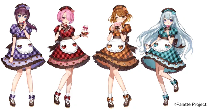 掲載許可をいただきましたので改めて、Palette Projectバレンタイングッズ用イラストを担当いたしました! 