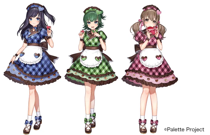 掲載許可をいただきましたので改めて、Palette Projectバレンタイングッズ用イラストを担当いたしました! 