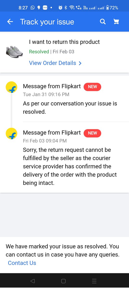 kams_ani's tweet photo. @Flipkart @flipkartsupport @Asianfootwears Isn't it absolutely ludicrous for you people to send a different design product and then reject the return request saying the seller has refused to return the product as the courier confirms delivery of product in good condition??? https://t.co/kYqkSnoDcs