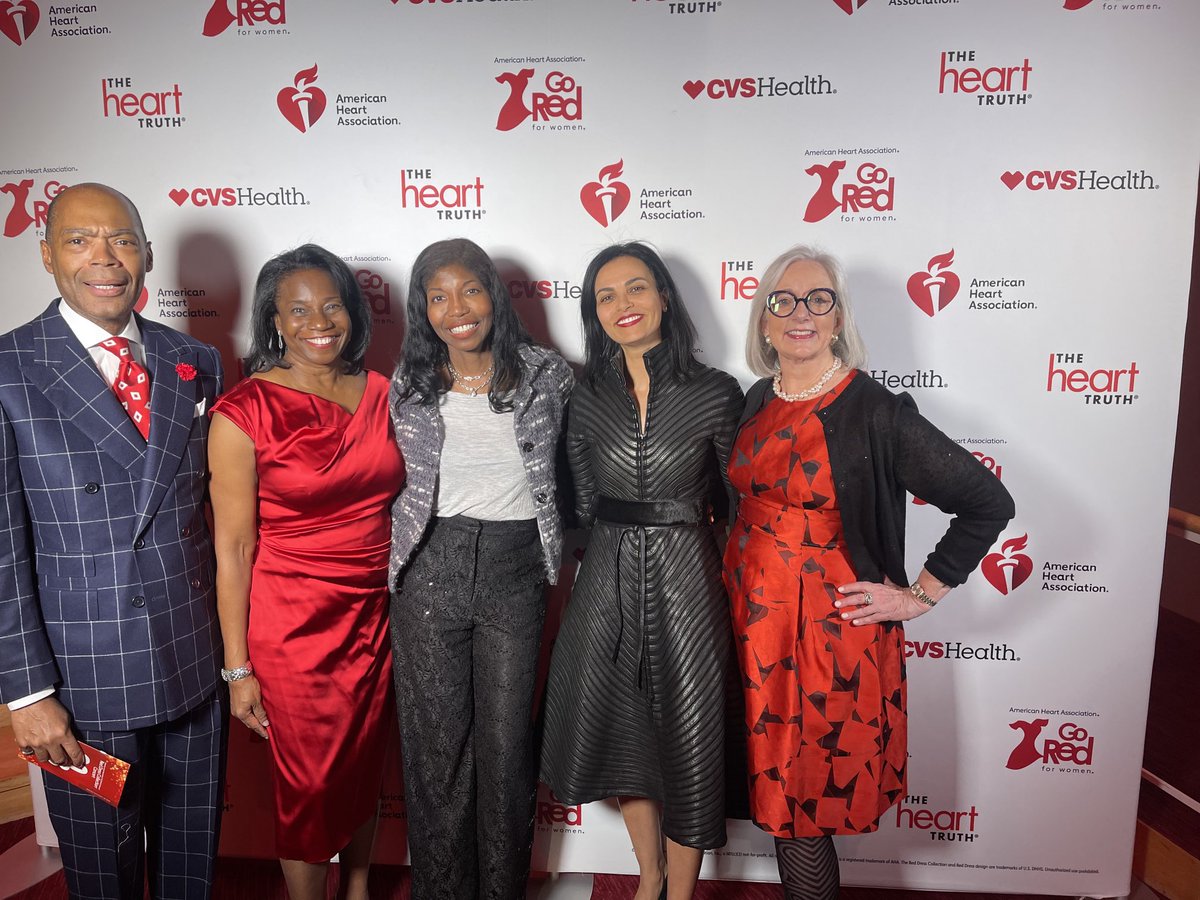 We must continue to raise awareness to prevent heart disease,as it remains the #1 cause of death for women— especially Black and Brown women⁦⁦⁦<a href="/drstaceyrosen/">Stacey Rosen, M.D.</a>⁩ <a href="/CPegusMD/">Cheryl Pegus, MD, MPH</a>⁩ ⁦<a href="/MariellJessup/">Mariell Jessup</a>⁩⁦<a href="/EugeniaGianos/">Eugenia Gianos MD</a>⁩
#WearRedDay <a href="/American_Heart/">American Heart Association</a> #GoRedForWomen