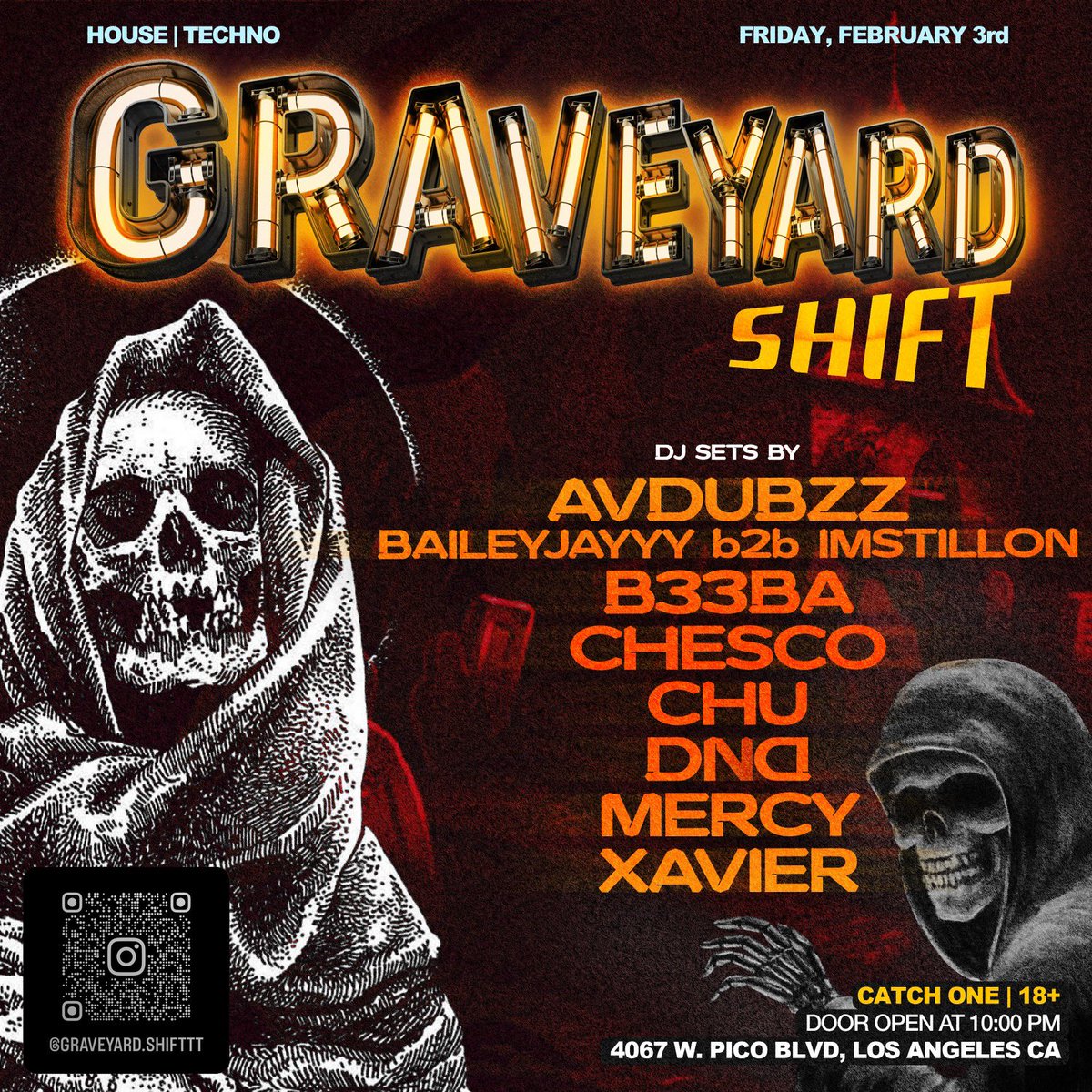 #graveyardshift is back tonight🪦
If you’re in LA n need plots pop out!
Hottest house/techno w/ the hottest upcoming dj’s in LA🧟‍♂️ tix in bio
