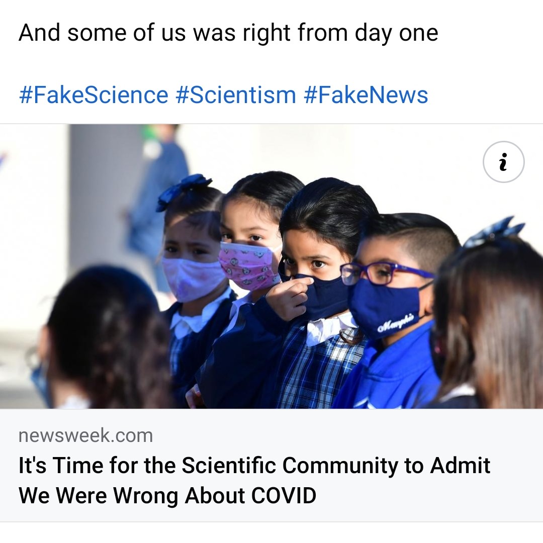 #FakeScience #Scientism #FakeNews #Ignorethemedia #ArrestFauci #ArrestKlausSchwab #ArrestBillGates #ArresttheGlobalists #Pharmageddon #Mybodymychoice #nomandates #PandemicHoax