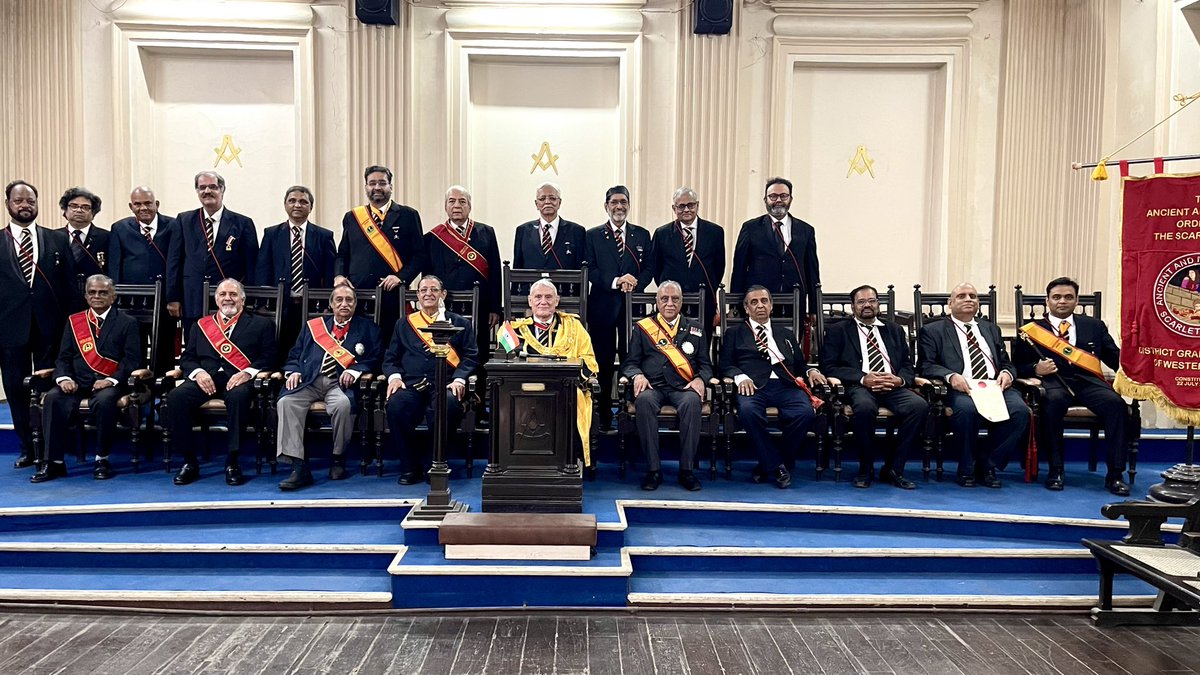 Annual Meeting and Investiture of the District Grand Senatus of Western India on Friday, 3 February 2023, at Freemasons’ Hall, Mumbai.
Many congratulations to the District Grand Summus, R.Dist.Comp. Stephen Hindes, and his team!
<a href="/MarkMasonsHall/">Mark Masons' Hall</a> #scarletcord
<a href="/iancurrans2/">ian currans</a>
