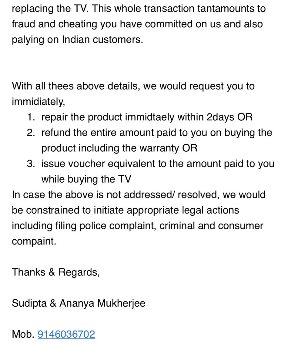 Sudipta46416792's tweet image. #NavnitNakra @OnePlus_Support @oneplus @OnePlus_IN @PeteLau pathetic service by OnePlus along with their pathetic product. Even after writing to the board of directors, shameless OnePlus doesn’t even respond. #boycottOnePlus