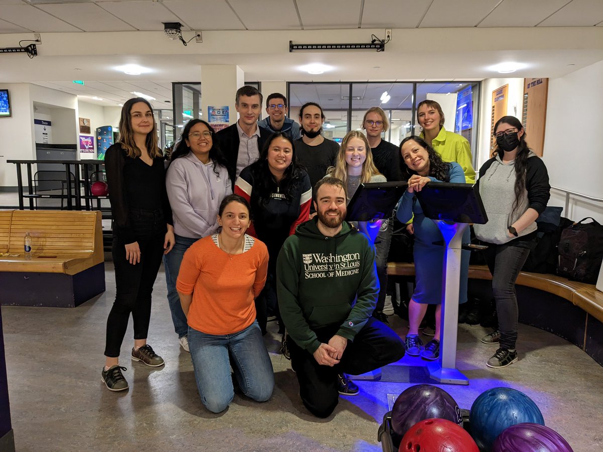 GalvisBaquero's tweet photo. Doulatov lab vs Escobar lab bowling competition. #gradschool #labouting https://t.co/6Xw9IGPqPJ