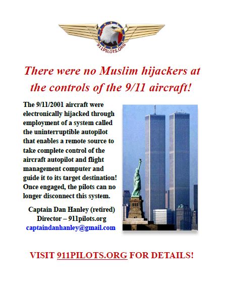 danhanley4's tweet photo. These flyers are being distributed across Pakistan. The notion that the alleged Muslim hijackers were not in control of the 9/11 aircraft resonates well with the 224-million Muslims living here. https://t.co/CpfNpvuF4i