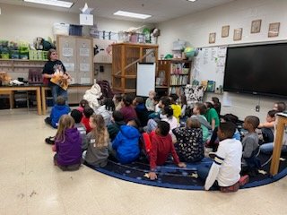 SkowrStem's tweet photo. Such a great experience for my kiddos to see one of their teachers share her other job! 
 #CCESStemCareerDay https://t.co/HwBBrWln46