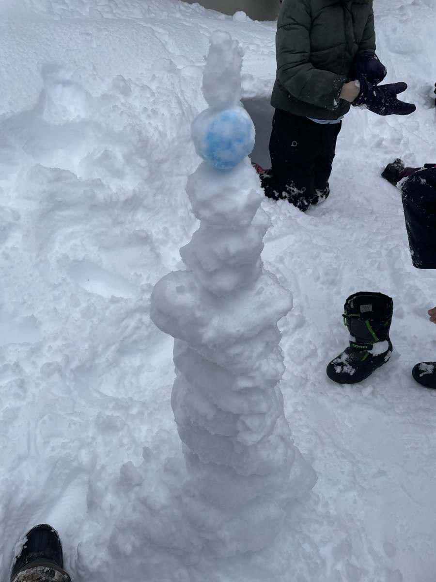 As adults we sometimes can’t wait for the snow to leave, but when you see the world through the eye of a child the snow is nothing but possibilities ❄️❄️