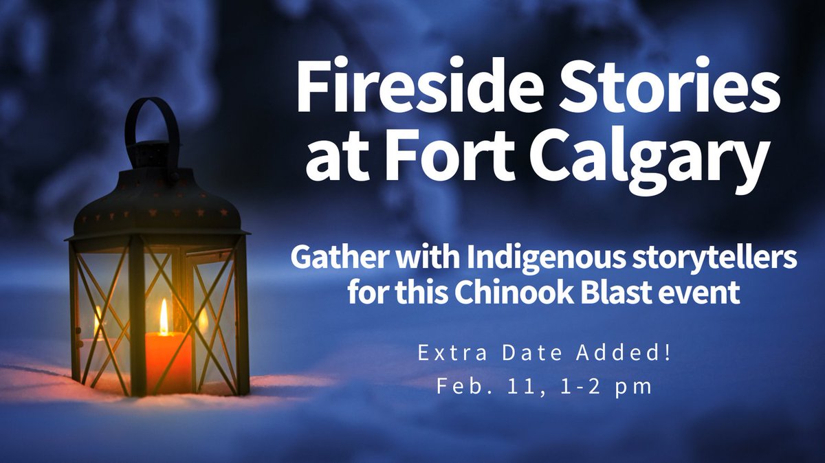 confluence_yyc's tweet photo. Tickets went so fast for Fireside Stories with 
@chinookblast, we added a new date! Gather around the fire with Marlene Born With a Tooth from the Piikani Nation for the Blackfoot story of how Napi lost his eyes. Get your free tickets now for Feb. 11. https://t.co/zO1oIKvsTC https://t.co/kQvhKU2bpe
