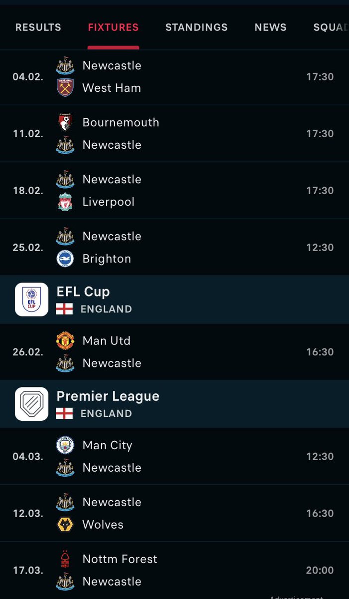 NUFCgallowgate's tweet photo. Loads of 3pm kick-offs

Quick turnaround after Brighton

#NUFC https://t.co/2x1VMTnFbs