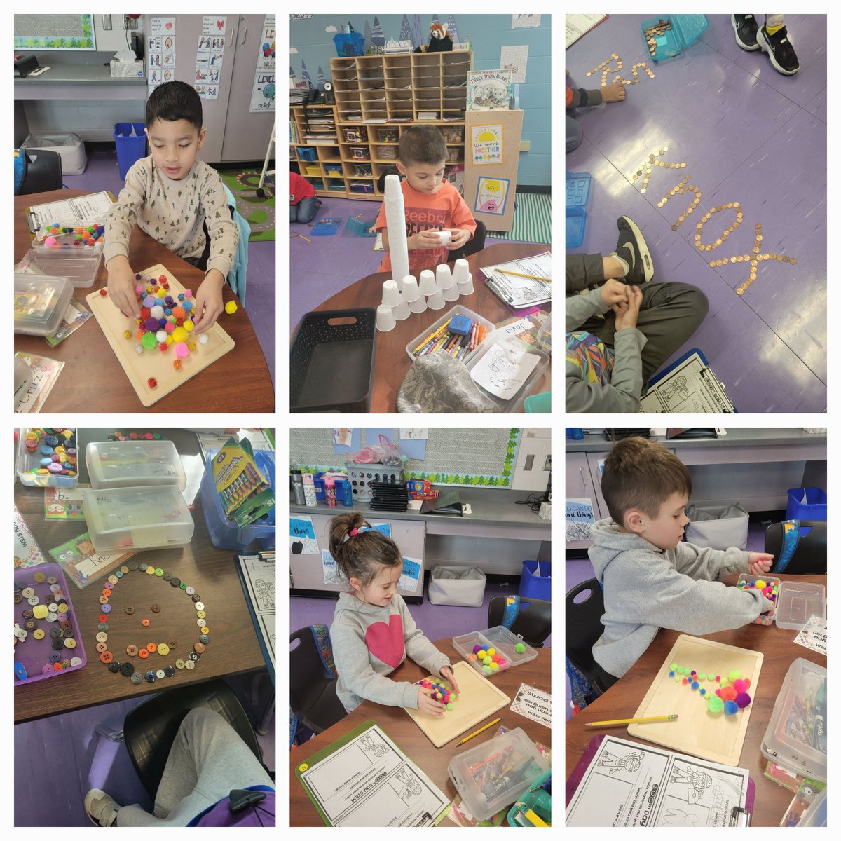 MrsWorkmanHECS's tweet photo. More 100th day fun! Race to 100 with a partner and building with different groups of 100 objects. 😊
#100daysofK
@HeritageECS
#WEareLakota https://t.co/pFUklYEF2A