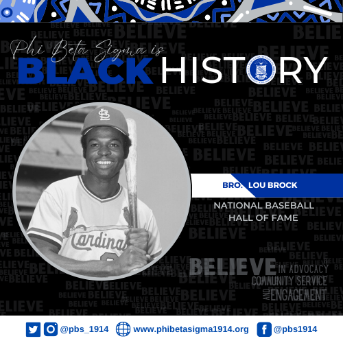 pbs_1914's tweet photo. Bro. Lou Brock was inducted into the National Baseball Hall of Fame in 1985 and named one of the Top 100 Players of the 20th Century.

#BlackHistoryMonth #pbs1914 #Sigma109 https://t.co/SUtAvBVIYJ