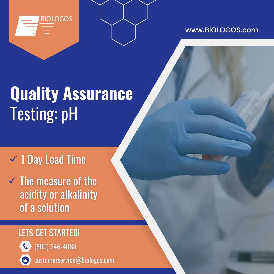 BiologosUS's tweet image. Biologos performs a wide range of standard tests across our product lines assuring the highest quality possible.

pH testing is the measure of the acidity or alkalinity of a solution. 

Get in touch with us today to learn more.

#biologos #pHtesting #qualitytesting