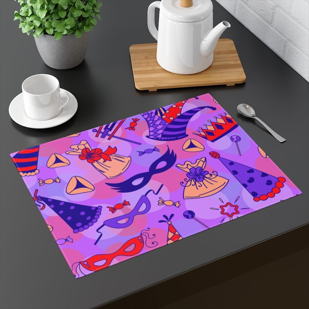 HubKosher's tweet photo. Excited to share the latest addition to my #etsy shop: Purim Placemat, Purim, Purim Party, Purim Decoration, Purim Table Decoration https://t.co/R9o5bOKWNB #rectangle #polyester #purple #pink #purim #jewishholiday #jewishgift #mishloachmanot #jewish https://t.co/WSYNgAFkt5