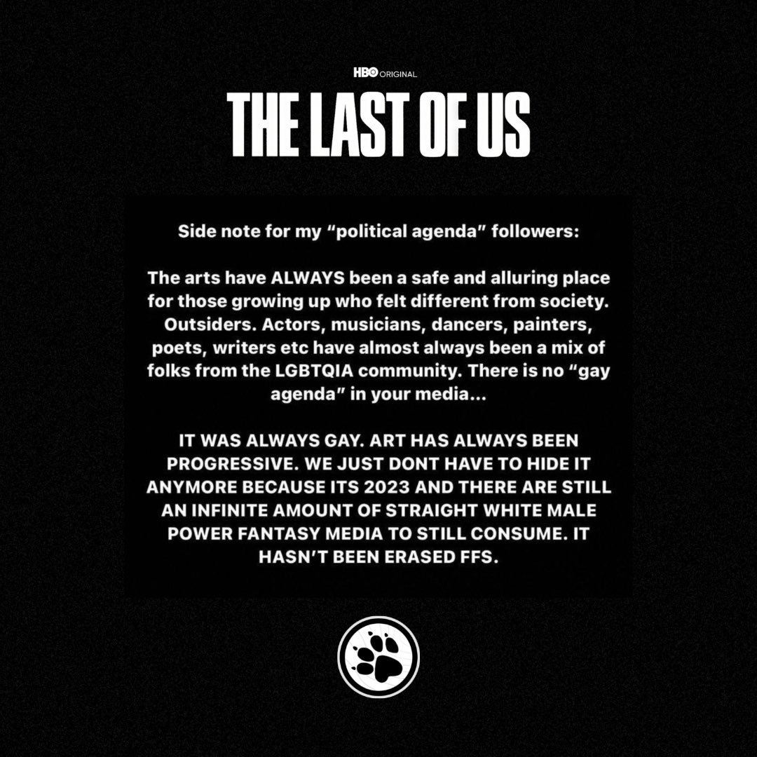 CNymerosMartell's tweet photo. The Last of Us response to the homophobes https://t.co/oIeRKOn84g