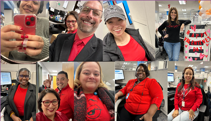 HROperations21's tweet photo. #NationalWearRedDay today in recognition of national heart month.  Please take the time to visit your doctor to check your heart.  #WearRedDay @WomenOfATT_EG @HACEMOSatATT #HROrganization @AmericanHeartTX #TeamHRHeartHeroes https://t.co/EcOHwdE9ux