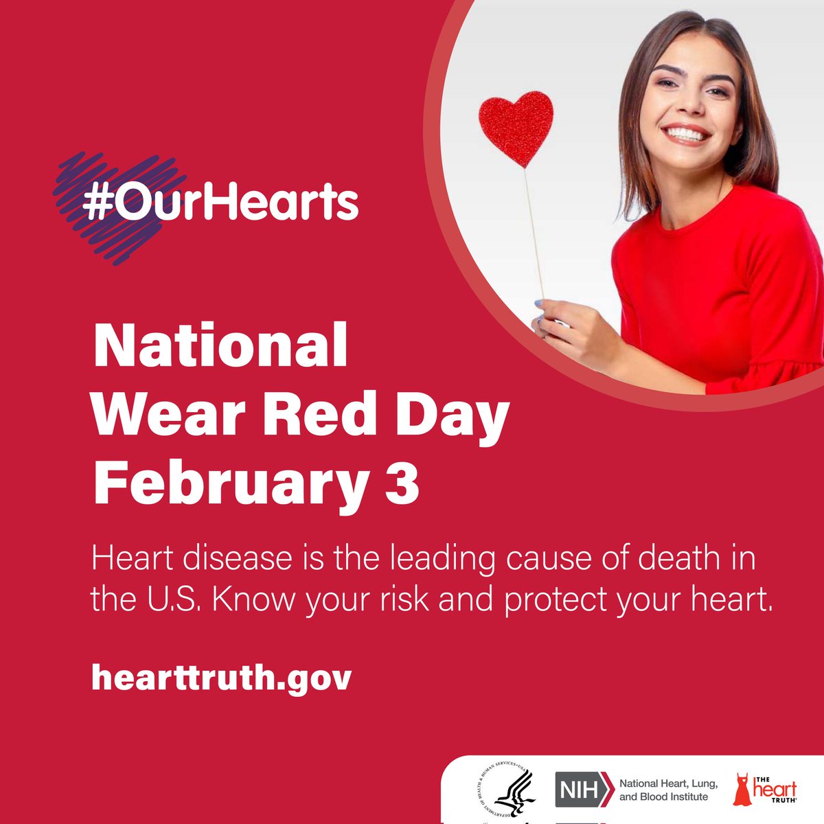 To bring awareness to American Heart Month and heart health, wear red with the #InovaEwingFACT Team today! Post your pictures with #OurHearts! <a href="/InovaHealth/">Inova</a>

Photo: NIH.gov