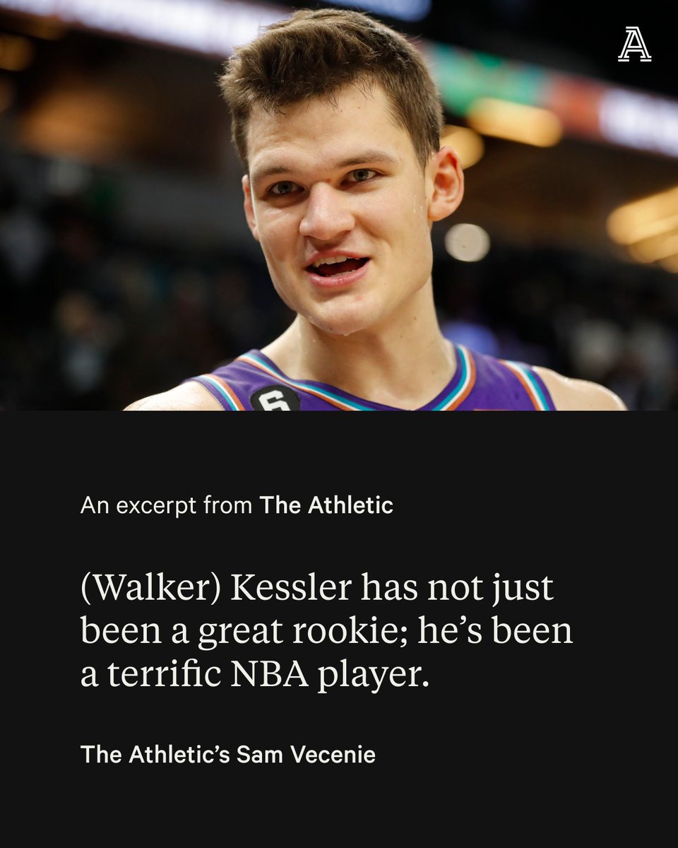 The Athletic NBA (@theathleticnba) on Twitter photo There is a burgeoning advanced statistics case for Walker Kessler as the NBAβs Rookie of the Year.
<a href="/Sam_Vecenie/">Sam Vecenie</a> isnβt there yet, but the case exists.
And itβs worth investigating.
New NBA Rookie Rankings: theathletic.com/4140648/?sourcβ¦ There is a burgeoning advanced statistics case for Walker Kessler as the NBAβs Rookie of the Year.
<a href="/Sam_Vecenie/">Sam Vecenie</a> isnβt there yet, but the case exists.
And itβs worth investigating.
New NBA Rookie Rankings: theathletic.com/4140648/?sourcβ¦
