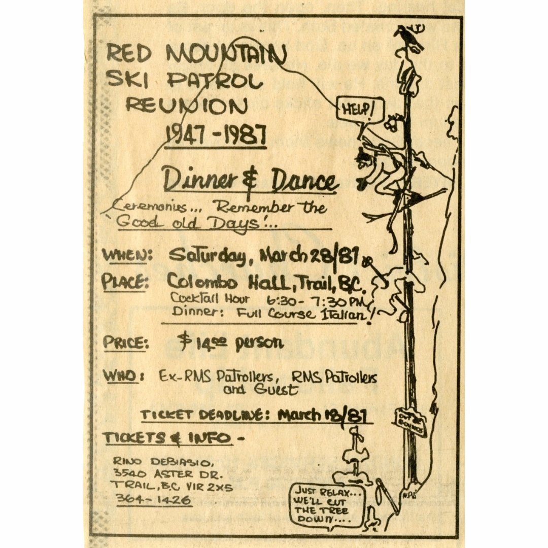 RosslandMuseum's tweet photo. Join us in thanking all the past and present ski patrollers who have worked on Red Mountain this #InternationalSkiPatrolDay! Here are a few of the ski patrol-themed items in our collection! @redresort
#FascinatingFriday #CollectionExploration #InTheArchive #MuseumsEh https://t.co/Z7GiYm4yVz