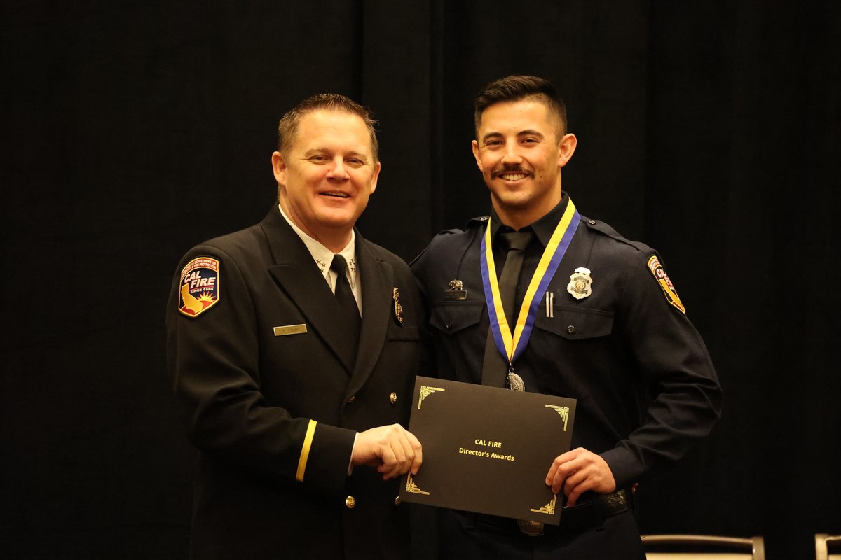 CALFIRE_SLO's tweet photo. Congratulations to all who received Awards in Sacramento CA this week. Five of them were from #CALFIRESLU #DirectorsAward #LeadershipAward #MedalOfValor Well deserved awards given for Camp Cinder and meritorious fire ground actions on the #CacheFire. #SLOcountyFire https://t.co/gyZLHZxvUp
