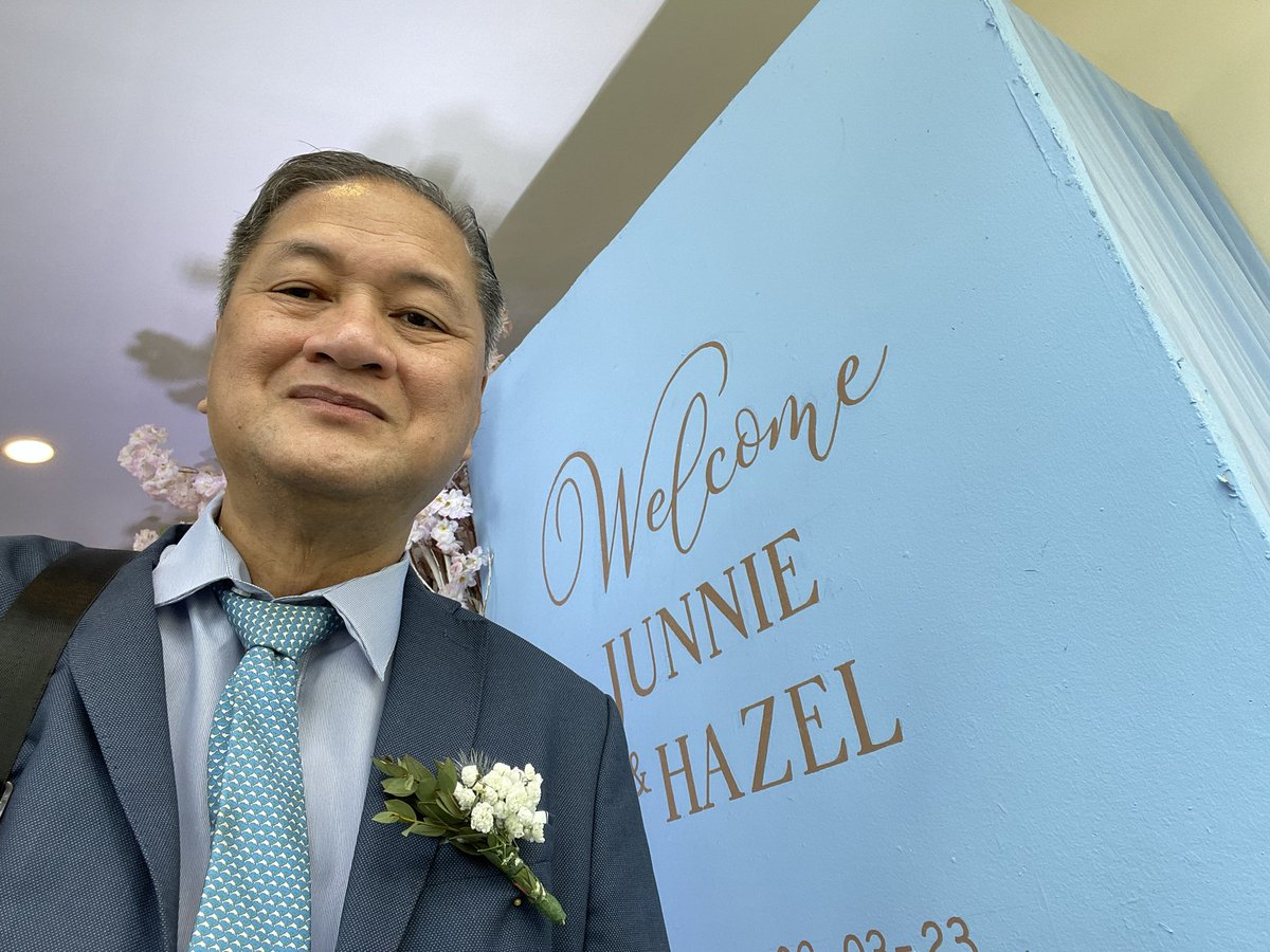 tonylavs's tweet photo. ATM, first of five weddings in February! The bride and groom Junnie and Hazel were my students in law school at Xavier University. I am also close to Hazel’s mom and have known Hazel since she was an infant. https://t.co/q5VVcngh2i