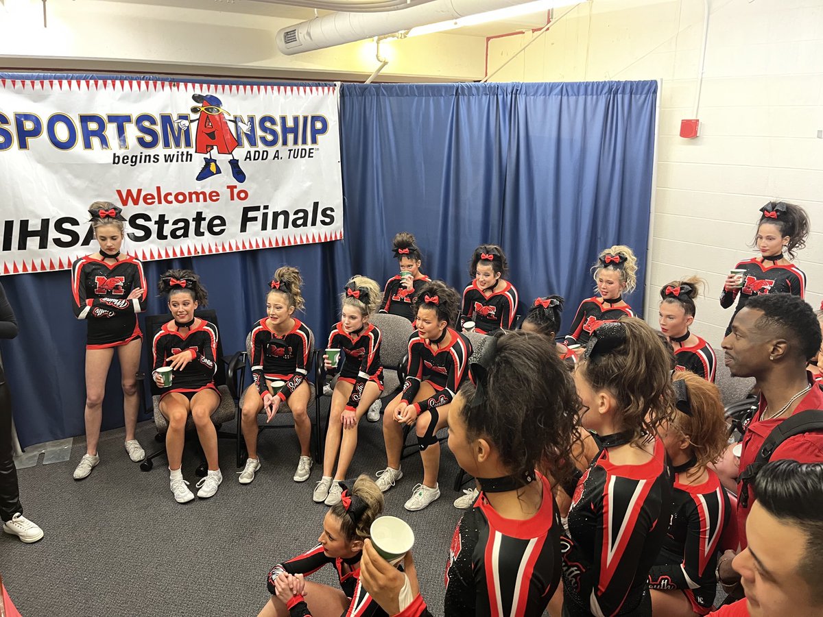 The Hawks absolutely killed it today at the State Cheer Competition!  The smiles after their performance say it all.  Way to go ladies!