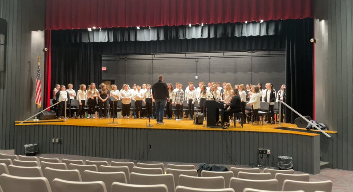 We are at the York County Choral Festival and these 9 singers are working hard with many new faces from around York County to make wonderful music together! “I am who I am, because of who you are!” #musiceducationmatters