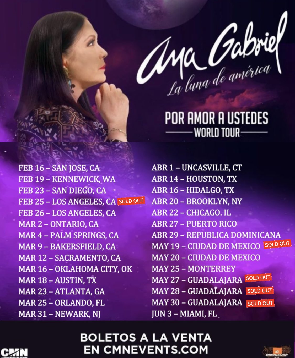 Ana Gabriel Tour 2024 Mexico jori dulcinea