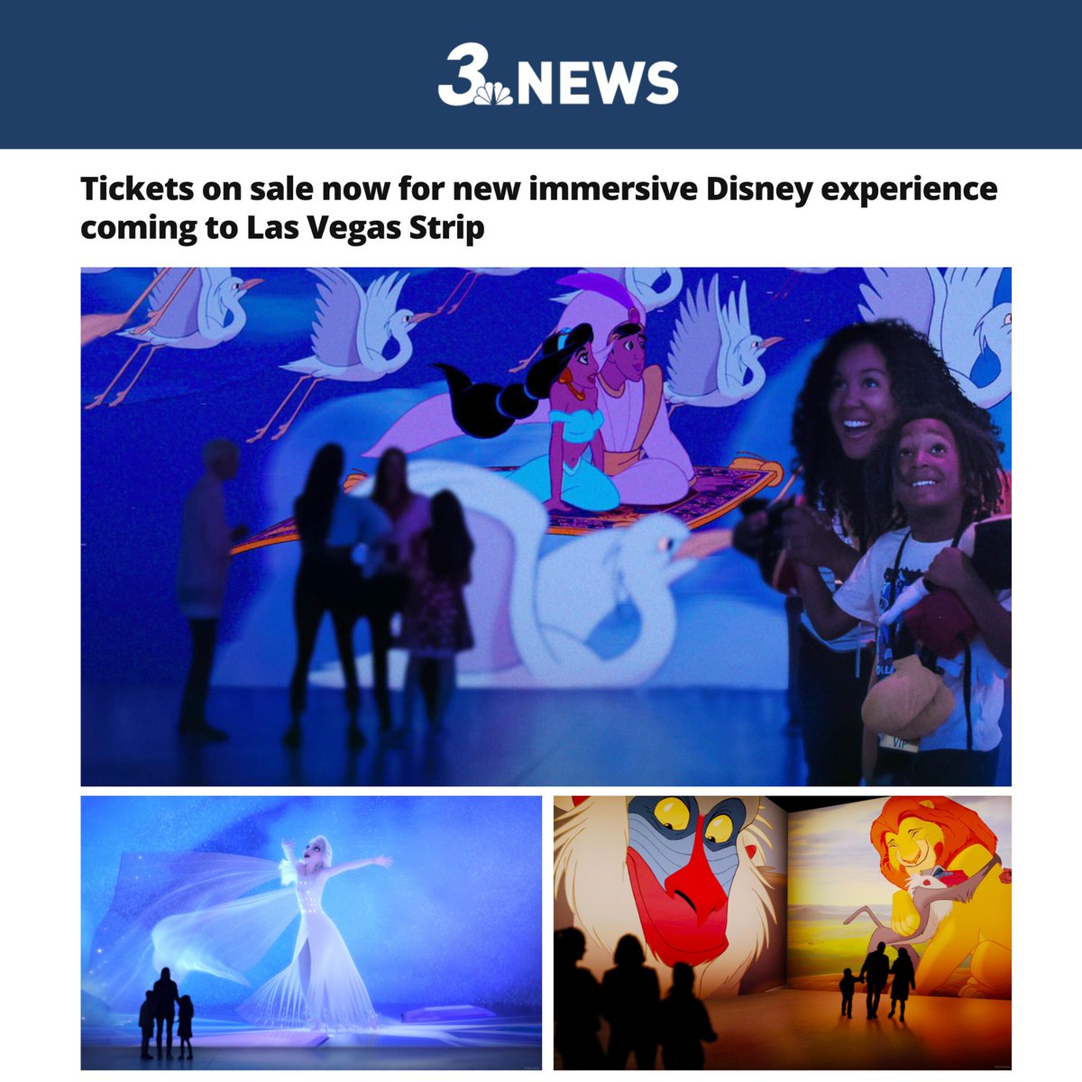 vangoghvegas's tweet photo. "Guests will be able to walk through projection exhibitions presenting the music and animation of Disney's canon of films, from classics like 'Peter Pan' and 'Pinocchio' to new hits like 'Frozen' and 'Encanto.'"

🎟 https://t.co/9JvMLRK6DL
📰 @News3LV: https://t.co/lRzVyDwDyV https://t.co/lXbP49FVlD