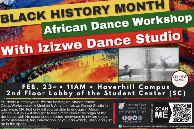 Save the dates for our 2 FREE upcoming Black History Month events. 

Sign up tinyurl.com/NECCEvents for event reminders so you don’t miss the events. (calendar invite, email reminders, text reminders). #blackhistorymonth #neccstudentlife