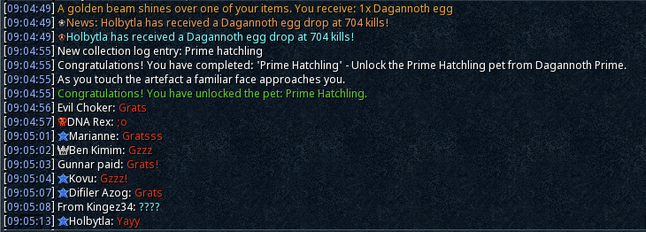 SoA_RS's tweet photo. Congratulations Holbytla on receiving a Dagannoth egg at 704 kills!

#runescape #soa #rs3 #daggannoth https://t.co/VchfdTeVhm