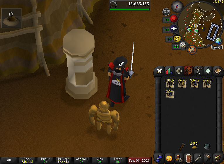 WarpRs's tweet photo. Finally hit 99 Mining.  2 Days later than what I projected.  

Also the Spoils from 80-99 at MLM [76.5m]

#OSRS #Runescape #Mining #MaxGrind https://t.co/MUfMScRdnd