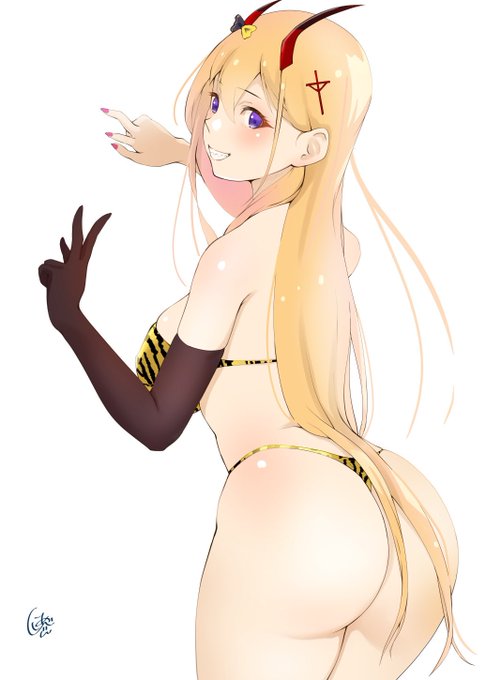 おはようございます👹節分は昨日でした
#アズールレーン
#熊野 