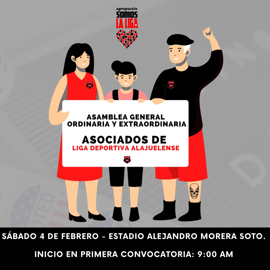 Hola Liguistas,

El día de mañana, sábado 4, se realizará la Asamblea Ordinaria y Extraordinaria de asociados de nuestra institución.

📍Será en en nuestro estadio, en el gimnasio multiusos Salvador Soto "Indio Buroy" (Sector Norte).