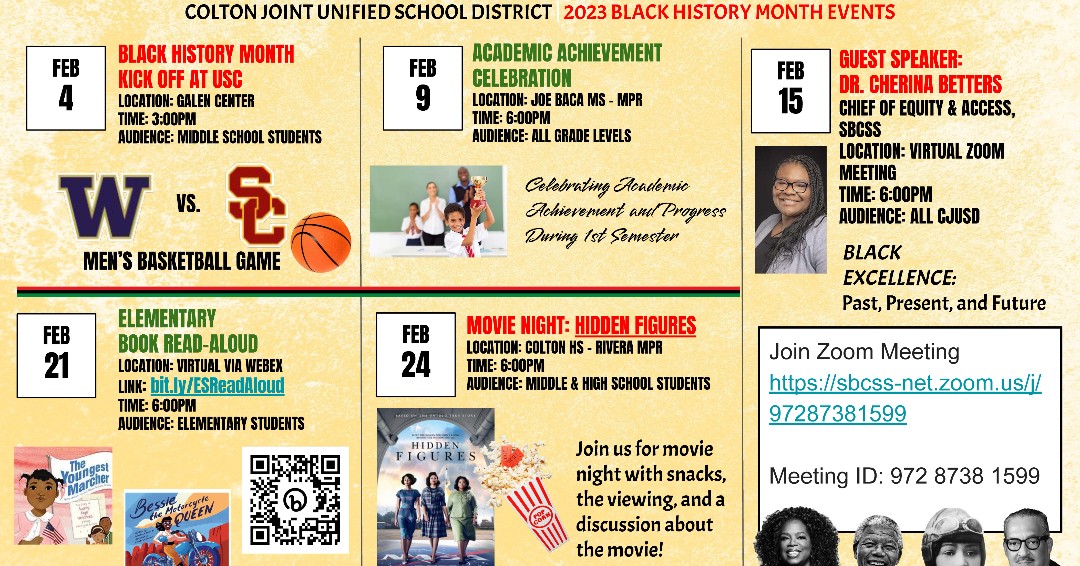 Black Lives Matter Week of Action 2023 is next week, February 6-10, 2023. #CJUSD AAPAC has many ways for you to participate! Also attached are activities throughout Black History Month; please check them out!