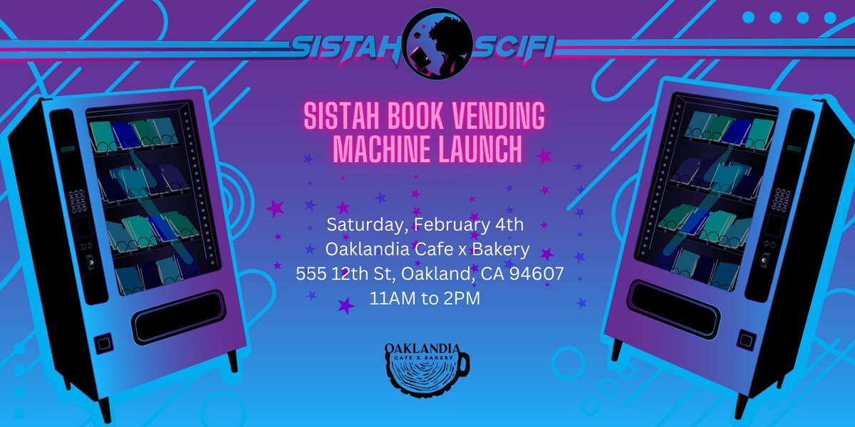 Join us tomorrow at 11am for the <a href="/SistahSciFi/">Sistah Scifi | Bookstore</a> Book Vending Machine Launch! 

We can't wait for an afternoon of coffee, tea, games,  &amp; books with our students at this event. Stop by to find some fun Scifi and Fantasy reads from this Black-owned business! 

eventbrite.com/e/sistah-scifi…