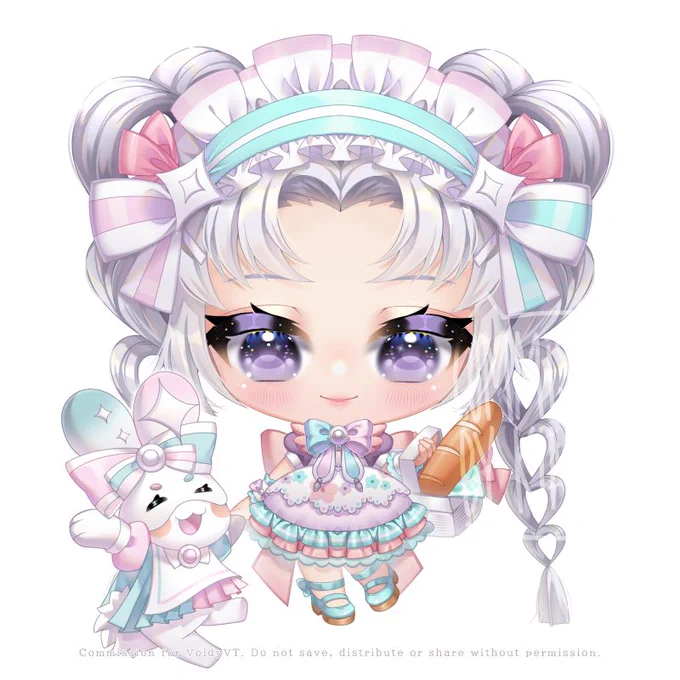 #chibi #commission done for VoidyVT~Thank you so much for ordering~ Sketch will be delayed a bit. I am still trying to finish all commission asap. Please wait for it to be delivered~ Thank you~  