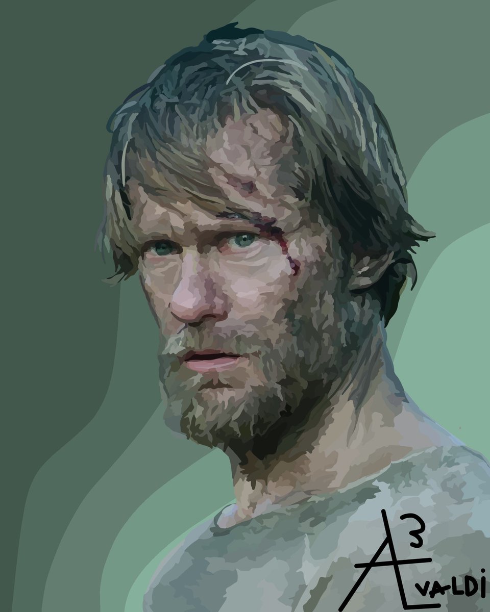 I hate drawing hair but i’m really happy with this one #thenorthman #AlexanderSkarsgard