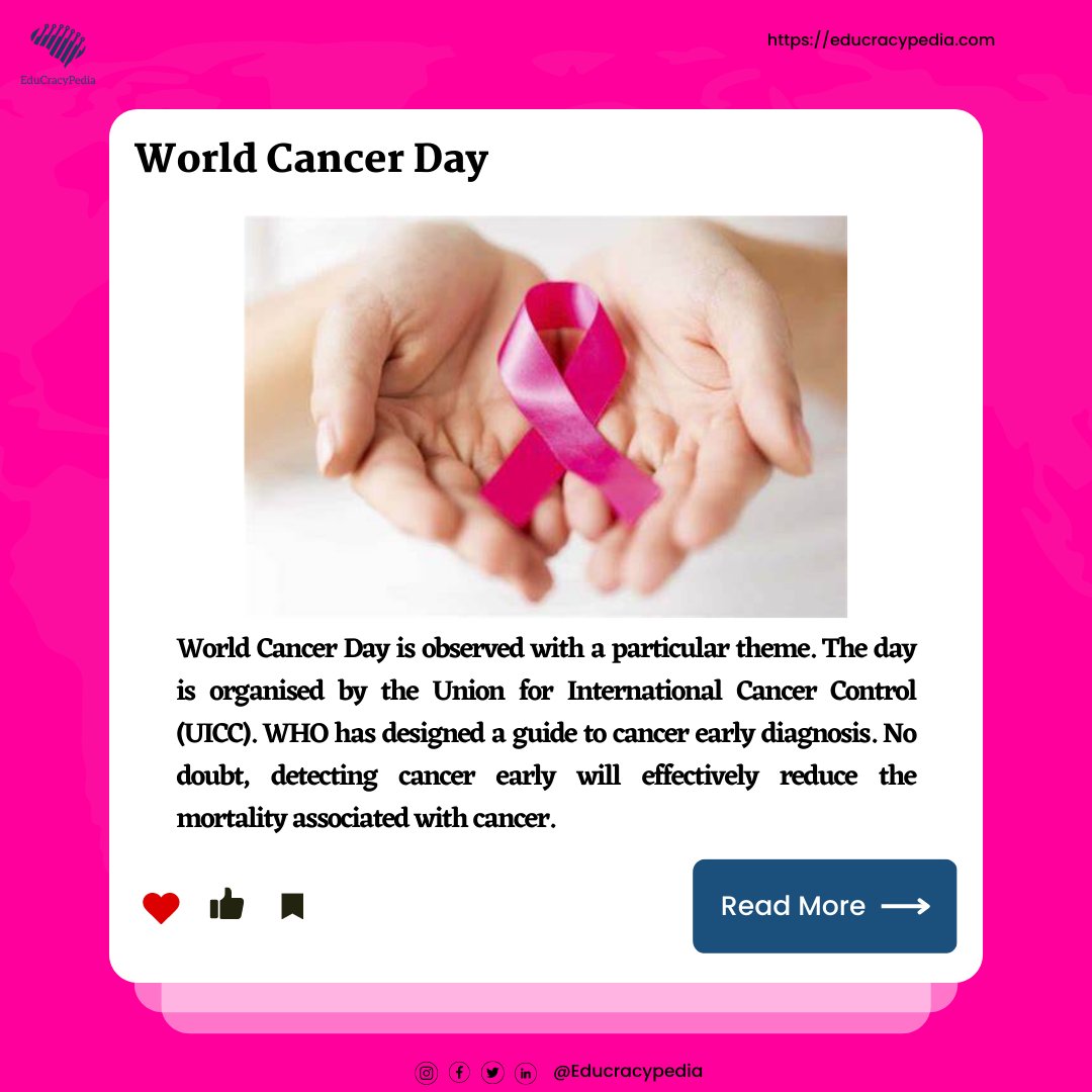 EduCracyPedia's tweet photo. World Cancer Day
https://t.co/ImOHN0BtkN
#cancer
#worldcancerday
#educyacypedia
#learnresearchgrow
#newways
#startup https://t.co/FofXHdbdw7