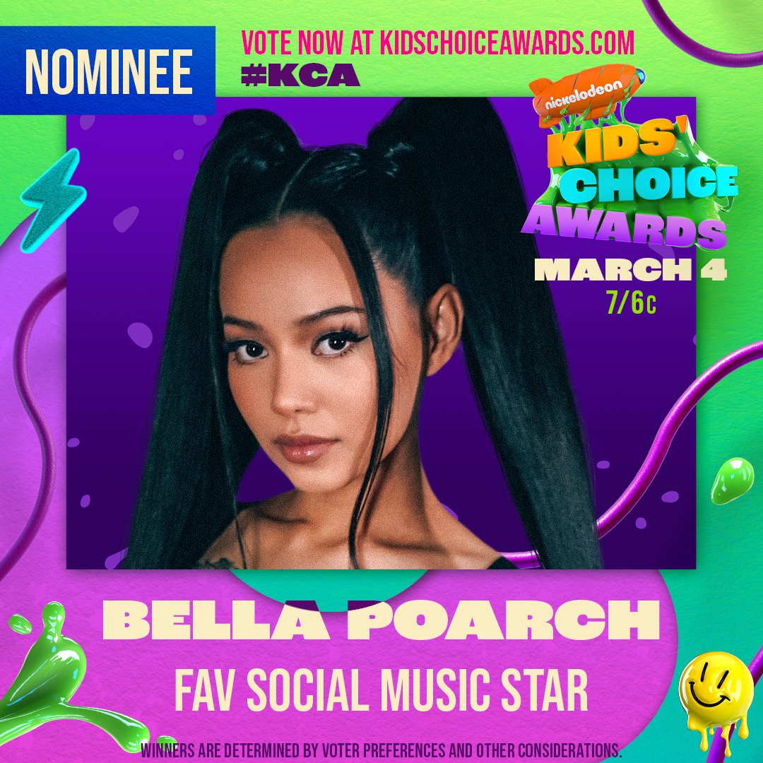 warnerrecords's tweet photo. Congrats to Bella Poarch, Joji, and Joshua Bassett – our 2023 Nickelodeon Kids’ Choice Awards Nominees! 🧡💚

@bellapoarch – Favorite Social Music Star
@sushitrash  – Favorite Breakout Artist
@joshuatbassett – Favorite Male TV Star 

Get out and vote at https://t.co/hFkx36j2LS! https://t.co/jPepJBxuDC